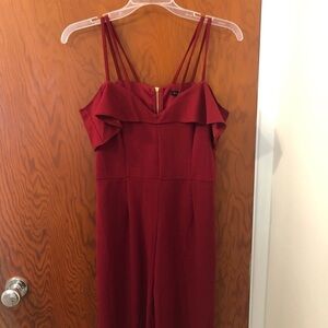 NWT Haute Monde Red Strappy Jumpsuit